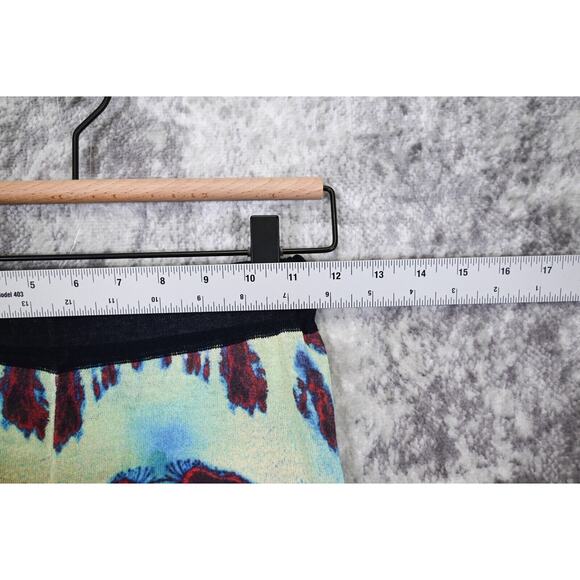 Chufy Pants Small Womens Psychedelic Tie Dye Knit Pull on Wide Leg Crop - Picture 3 of 7